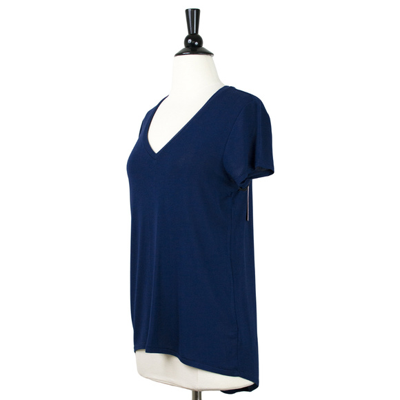 DEX | Navy Blue V-Neck Tee - Picture 2 of 4